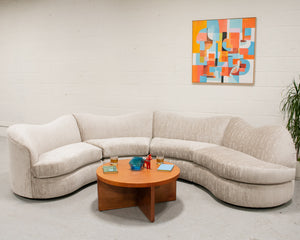 Sculptural 1970’s 4 piece Sectional Sofa