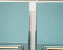 Load image into Gallery viewer, Teal and Gold Single Nightstand
