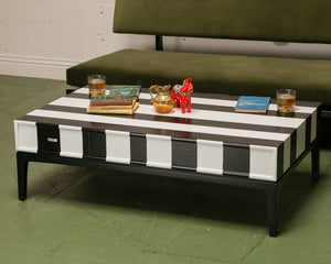 Black & White Stripped Coffee Table