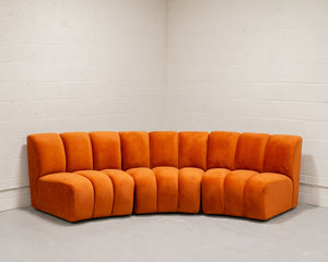 Burnt Orange Chic Circle Sofa