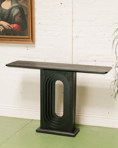 Black Console with Oval Base