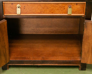 Vintage Black Chinoiserie Nightstand