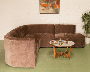 Bonnie 3 Piece Sectional Sofa in Napa Brown