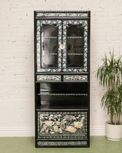 Load image into Gallery viewer, Black Mother of Pearl Curio Cabinet
