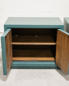 Teal and Gold Single Nightstand