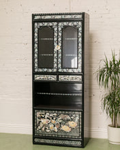 Load image into Gallery viewer, Black Mother of Pearl Curio Cabinet
