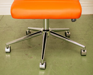 Orange Ribbed Office Chair