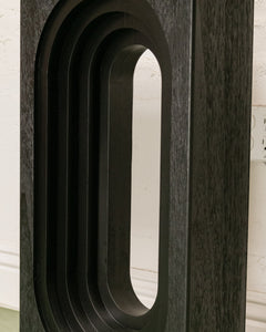 Black Console with Oval Base