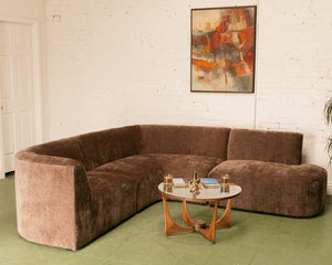 Bonnie 3 Piece Sectional Sofa in Napa Brown