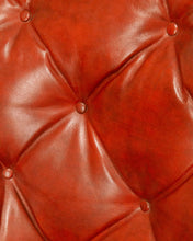 Load image into Gallery viewer, Vintage Tufted Leather Club Chair and Ottoman
