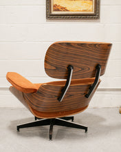 Load image into Gallery viewer, Tangerine Tweed Chair and Ottoman
