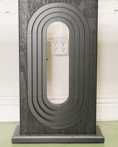 Black Console with Oval Base