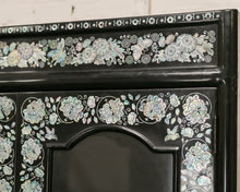 Load image into Gallery viewer, Black Mother of Pearl Curio Cabinet
