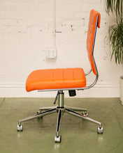 Load image into Gallery viewer, Orange Ribbed Office Chair
