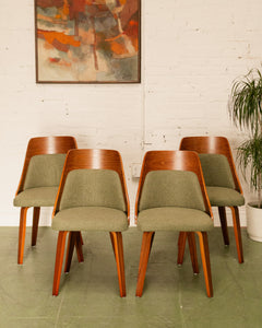 Olive Green Tweed Chairs