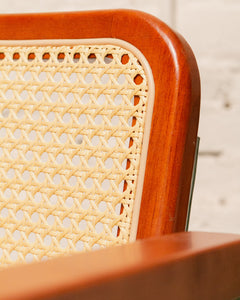 Caramel Rattan Office Chair