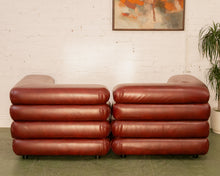 Load image into Gallery viewer, Elodie 2 Piece Modular Loveseat in Brown Leather
