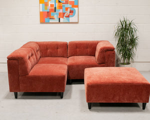 4 Piece Chelsea Sofa in Paprika (Ottoman)