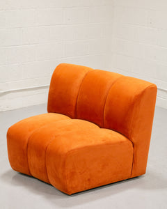 Burnt Orange Chic Circle Sofa