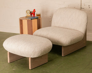 Textured Modern Lounge Chair and Ottoman