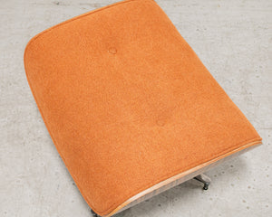 Tangerine Tweed Chair and Ottoman