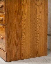 Load image into Gallery viewer, Antique Oak Roll Up Desk
