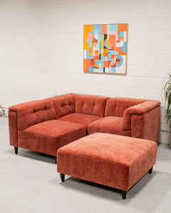 4 Piece Chelsea Sofa in Paprika (Ottoman)