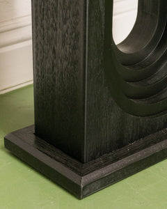 Black Console with Oval Base