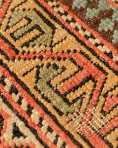 Vintage Turkish Handwoven with Pastel and Pink Rug