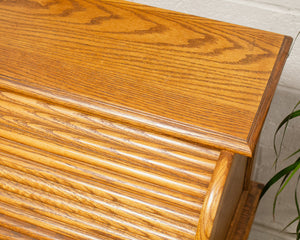 Antique Oak Roll Up Desk