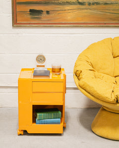 Orange Roller Side Table