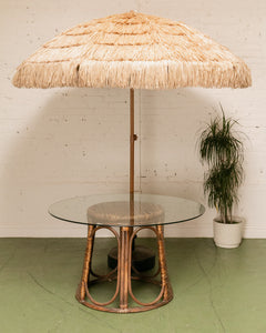 Vintage Outdoor Table with Umbrella