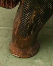 Load image into Gallery viewer, Carved Wood Elephant Pachyderm Stool Figure
