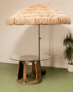 Vintage Outdoor Table with Umbrella