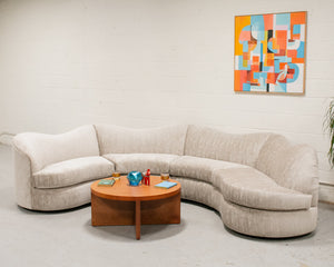 Sculptural 1970’s 4 piece Sectional Sofa