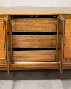 Caning Mid Century Vintage Chest of Drawers