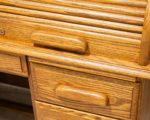 Antique Oak Roll Up Desk