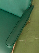 Load image into Gallery viewer, Vintage Turquoise and Metal Lounge Chair
