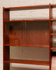 Vintage Teak Freestanding Shelving System, Denmark 1950