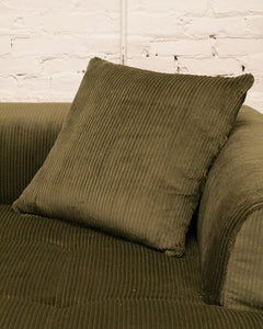 Caprese Sectional Sofa in Green Corduroy