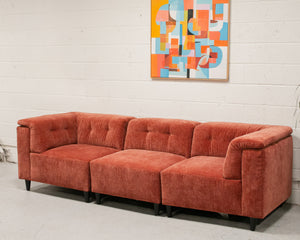 3 Piece Chelsea Sofa in Paprika