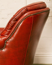 Load image into Gallery viewer, Vintage Tufted Leather Club Chair and Ottoman
