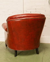 Load image into Gallery viewer, Vintage Tufted Leather Club Chair and Ottoman
