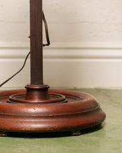 Load image into Gallery viewer, 1940’s Mahogany Floor Lamp with Wicker Shade
