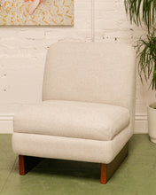 Load image into Gallery viewer, Modern Oatmeal Chenille Tweed Lounge Chair
