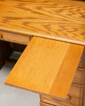 Load image into Gallery viewer, Antique Oak Roll Up Desk
