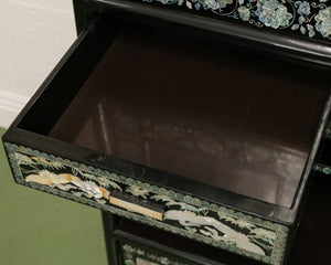 Black Mother of Pearl Curio Cabinet