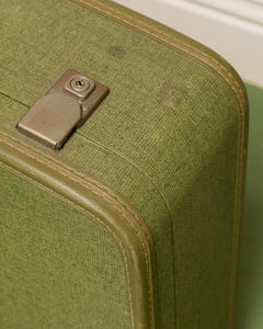 green vintage suitcase