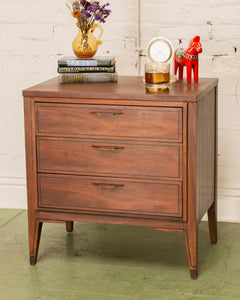 Walnut 3 Drawer Lowboy