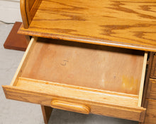 Load image into Gallery viewer, Antique Oak Roll Up Desk
